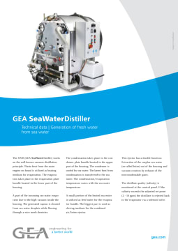 Thumbnail for spec sheet GEA-SeaWaterDistiller.pdf